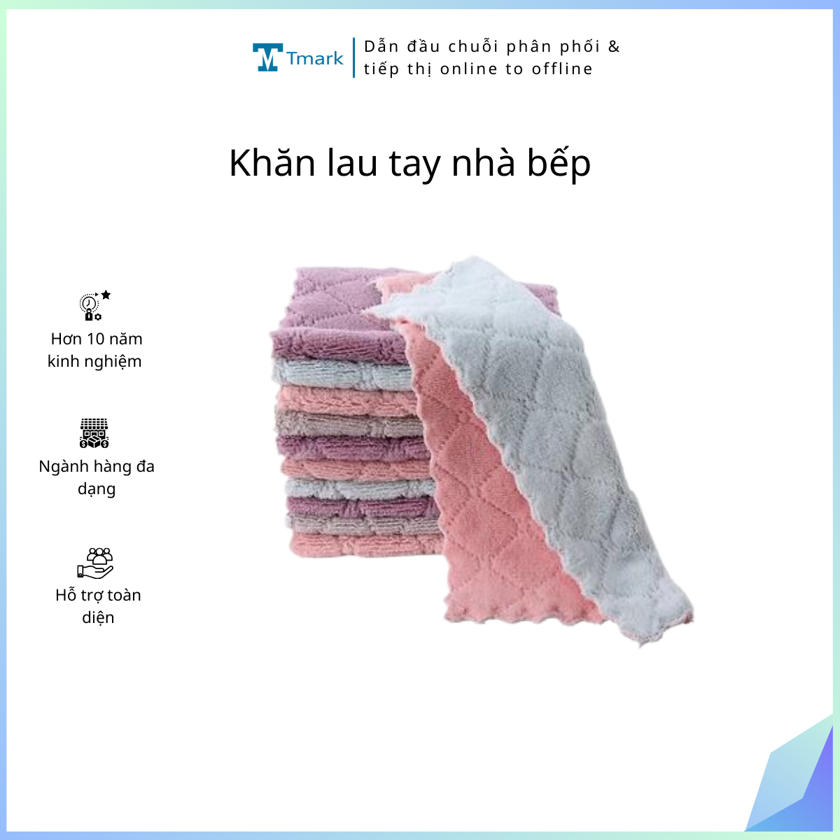 Khăn lau tay nhà bếp Tmark Siêu Thấm Nước (Kiện 2000 cái)