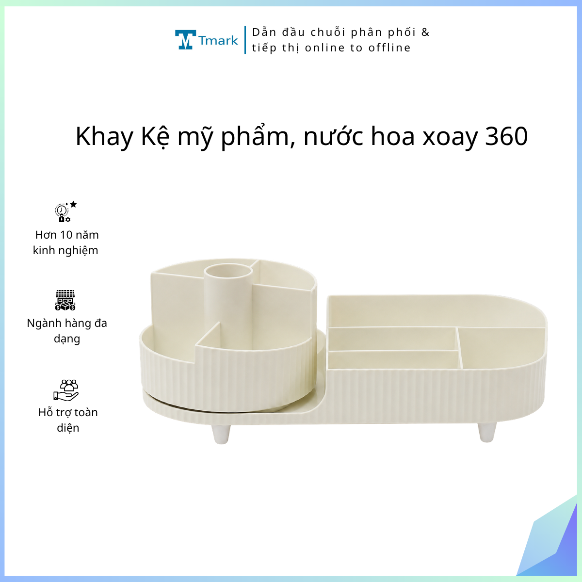Khay Kệ mỹ phẩm, nước hoa xoay 360 (Kiện 40 cái)
