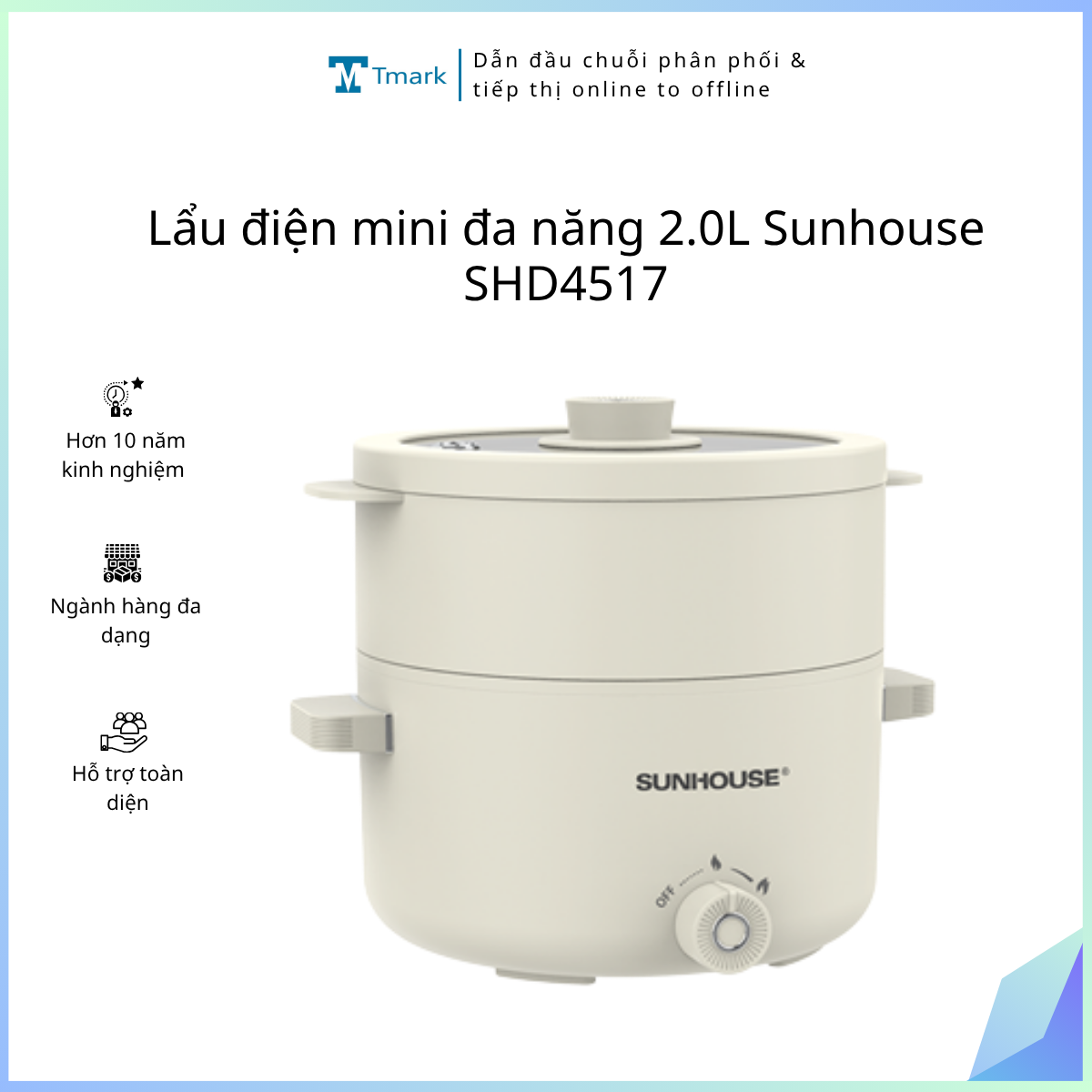 Lẩu điện mini đa năng 2.0L Sunhouse SHD4517 (kiện 20 cái)
