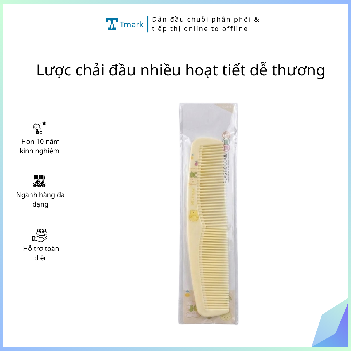 Lược chải đầu nhiều hoạt tiết dễ thương (Kiện 200 cái)