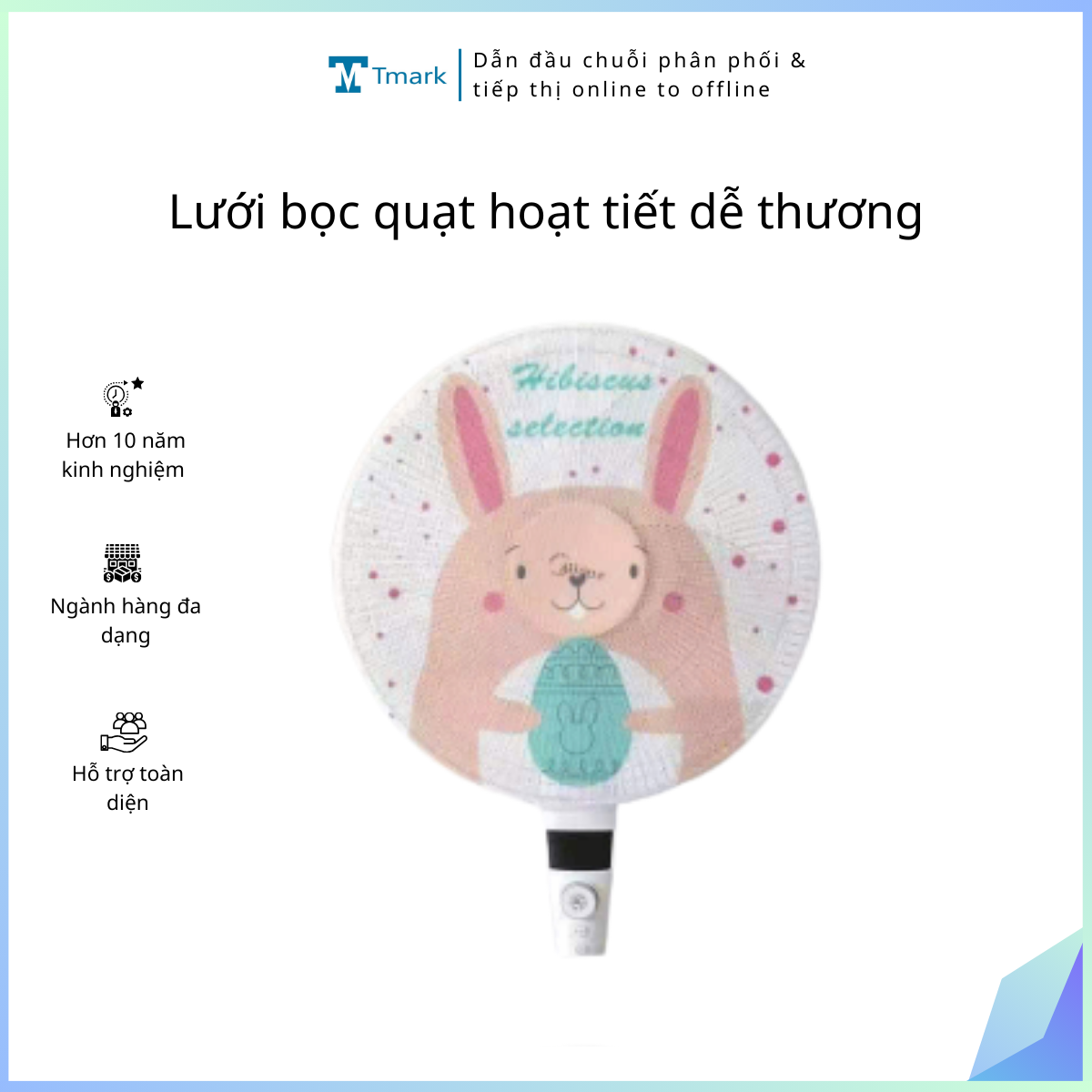 Lưới bọc quạt hoạt tiết dễ thườn Tmark (Kiện 1000 cái)