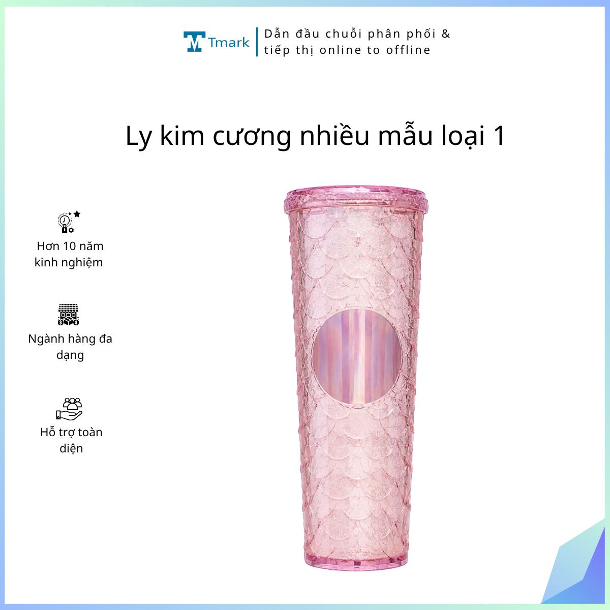 Ly kim cương nhiều mẫu loại 1 (Kiện 48 cái)