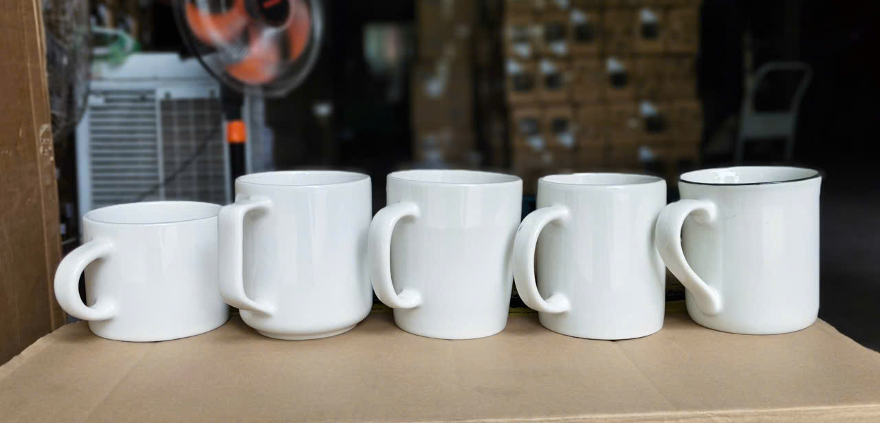 Ly sứ trắng trơn Tmark (Kiện 48 cái)