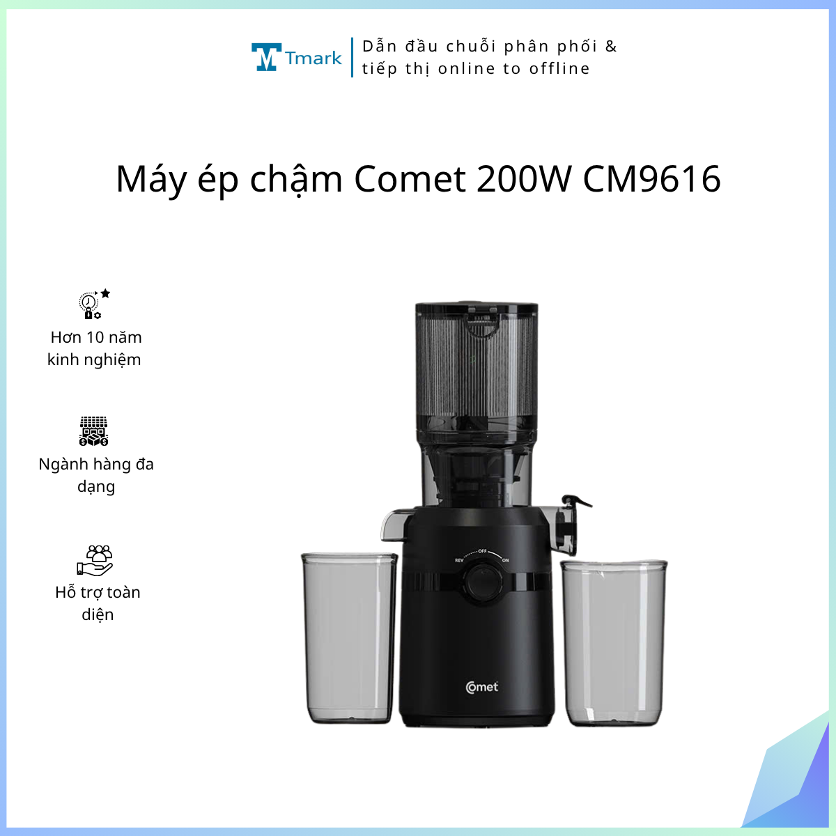 Máy ép chậm Comet 200W CM9616 (Kiện 4 cái)