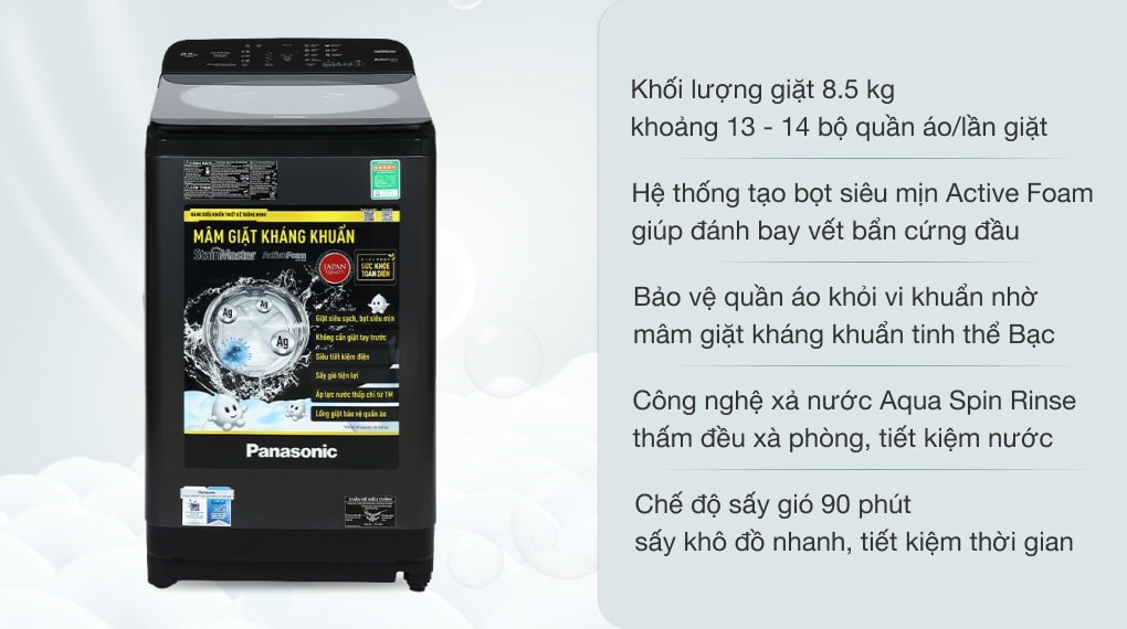 Máy giặt Panasonic 8.5 Kg NA-F85A9BRV 2