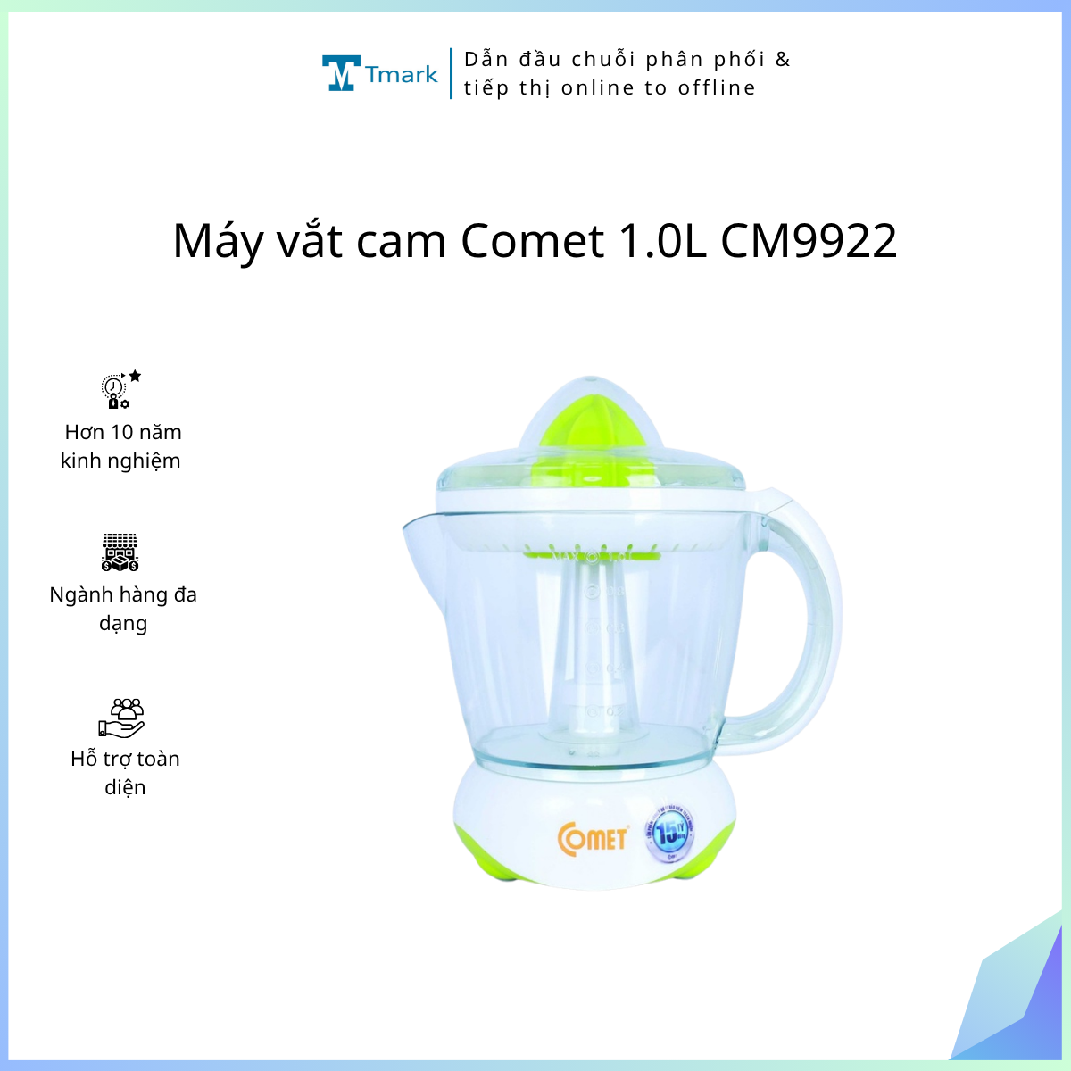 Máy vắt cam Comet 1.0L CM9922 (Kiện 12 cái)