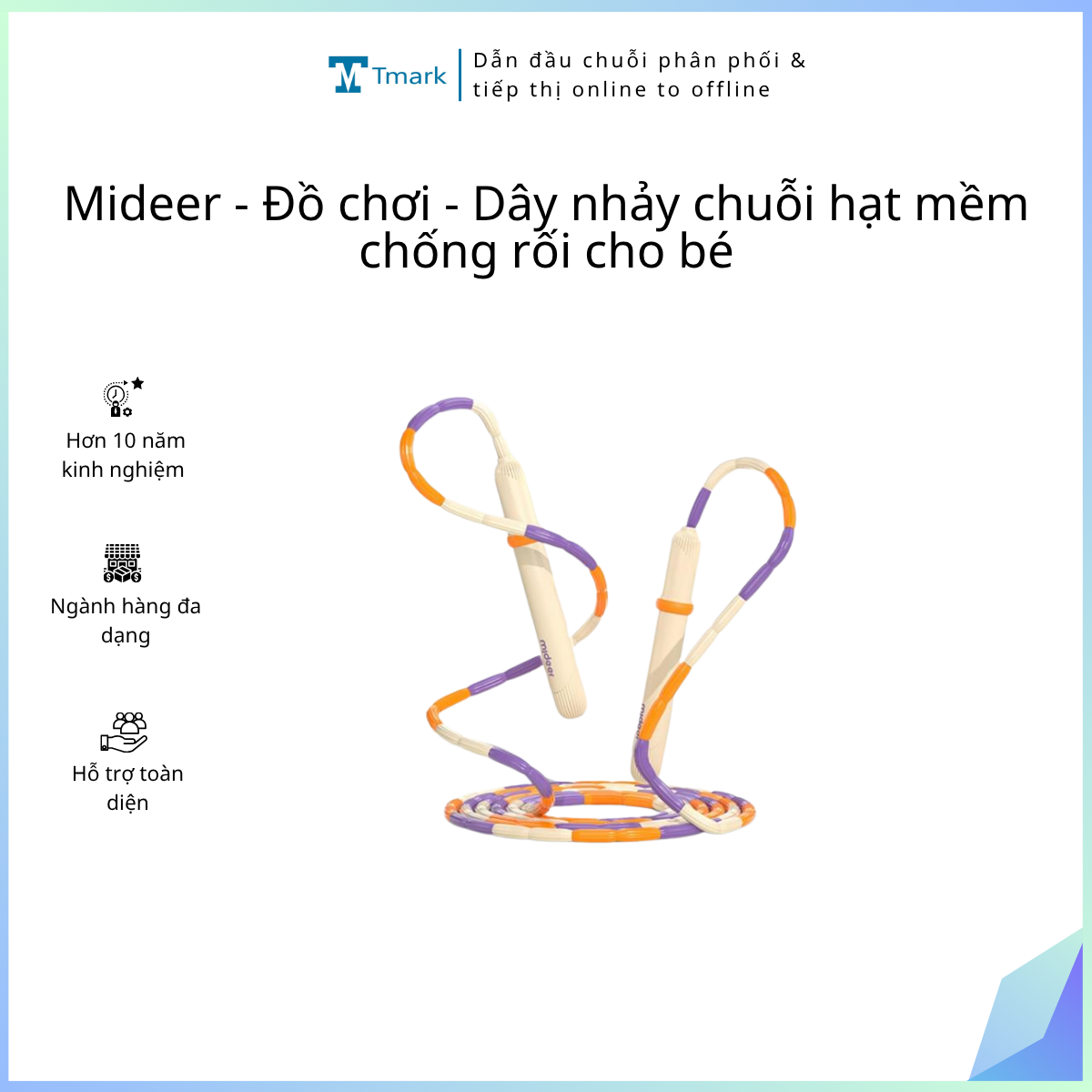 Mideer - Đồ chơi - Dây nhảy chuỗi hạt mềm chống rối cho bé ( Kiện 100 cái )