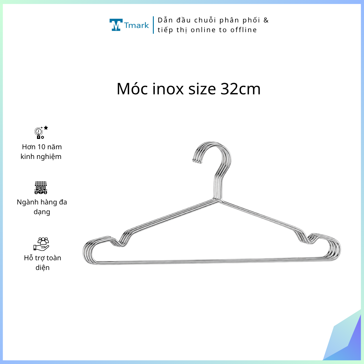 Móc inox size 32cm ( kiện 1000 cái)