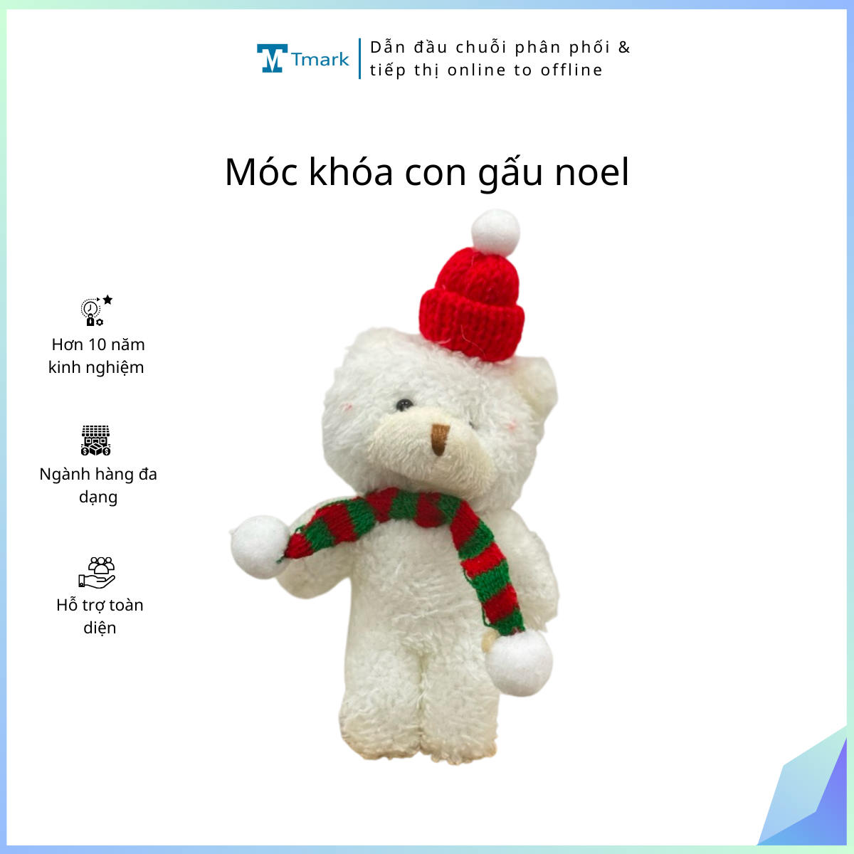 Móc khóa con gấu noel (Kiện 240 cái)