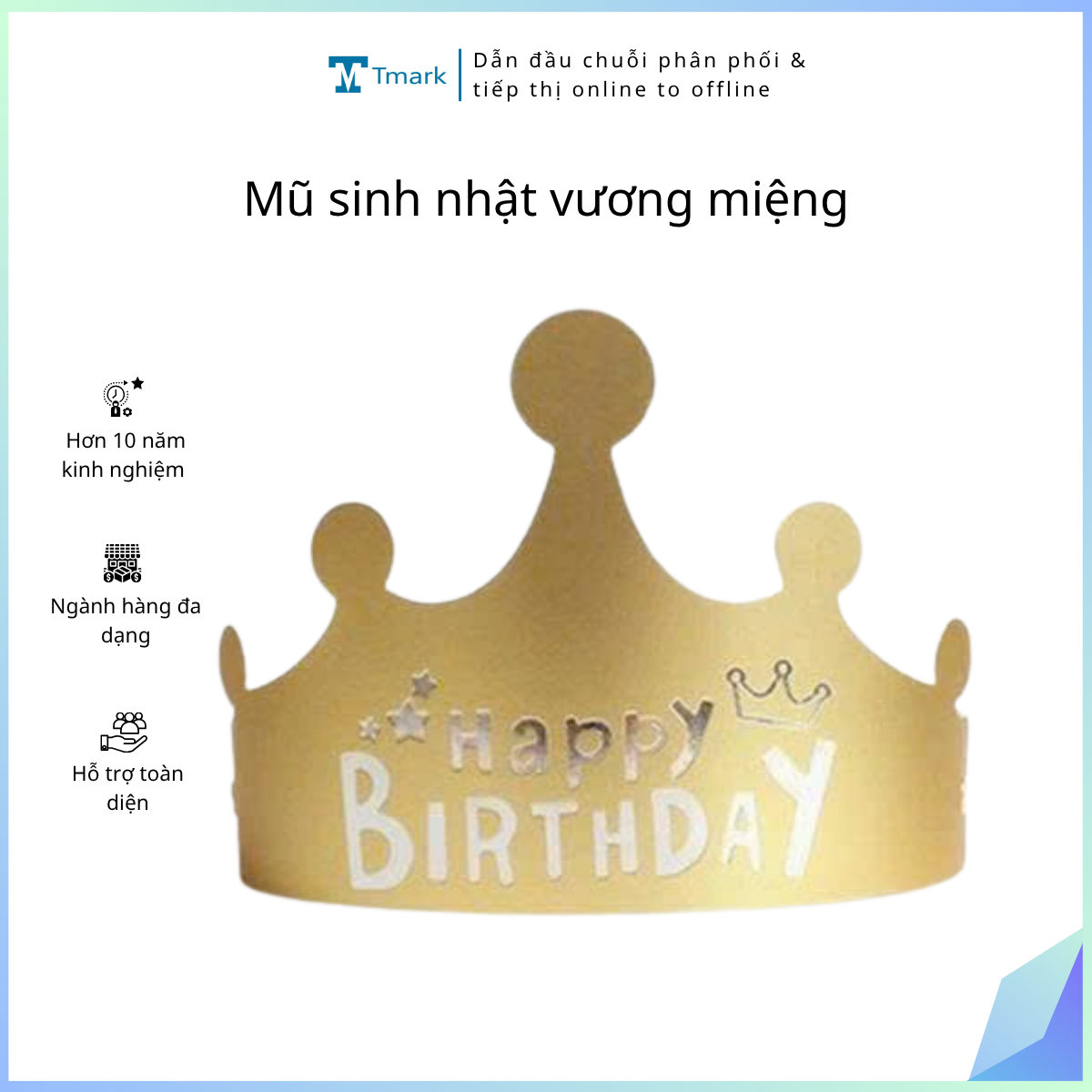 Mũ sinh nhật vương miệng (Kiện 500 cái)