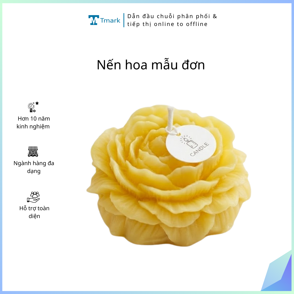 Nến hoa mẫu đơn (Kiện 100 chiếc)