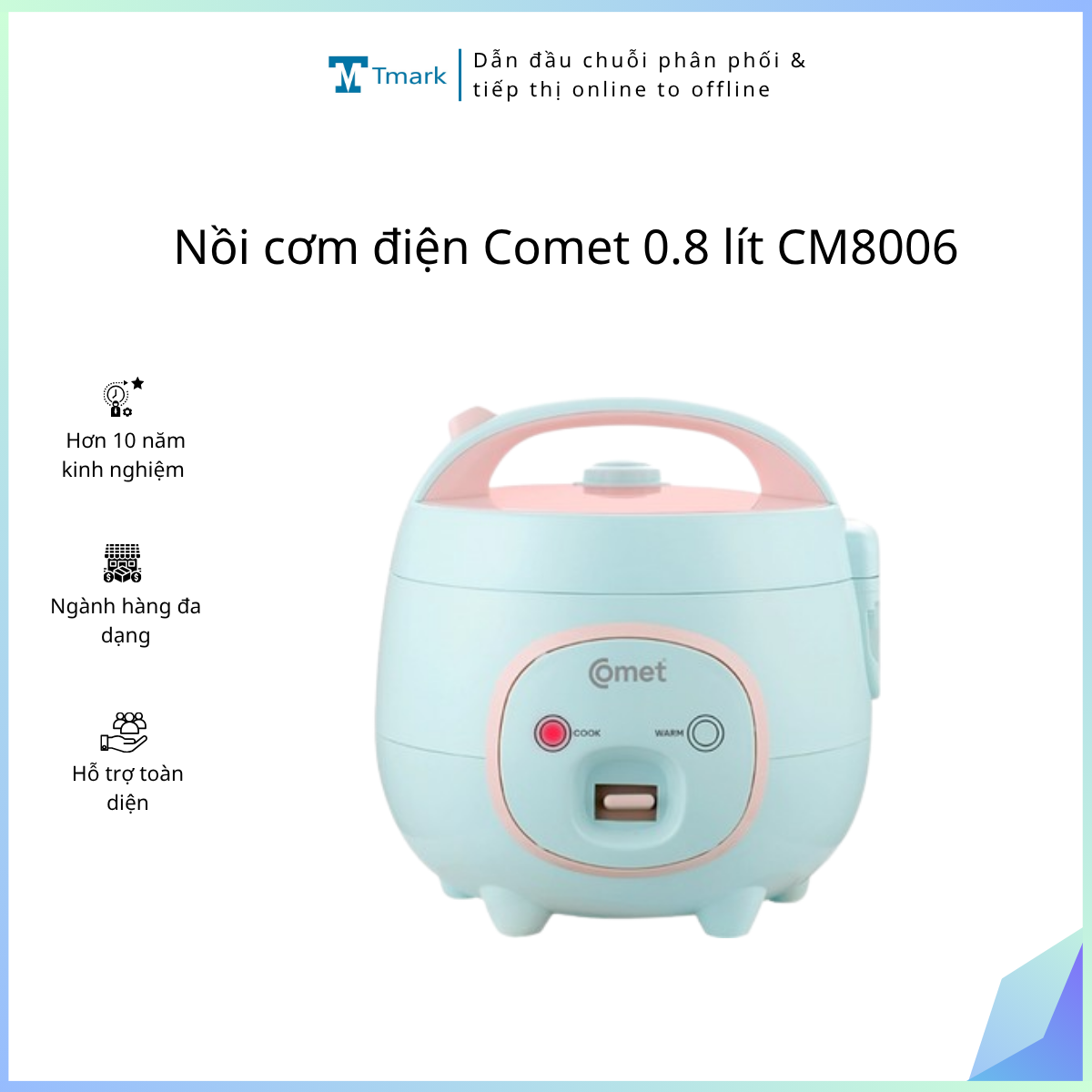 Nồi cơm điện Comet 0.8 lít CM8006 (Kiện 6 cái)