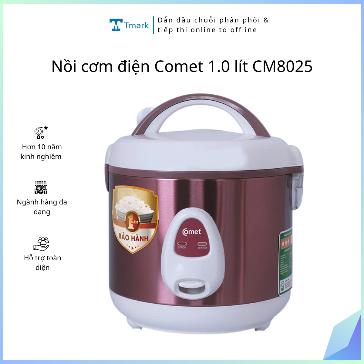 Nồi cơm điện Comet 1.0 lít CM8025( Kiện 6 cái)