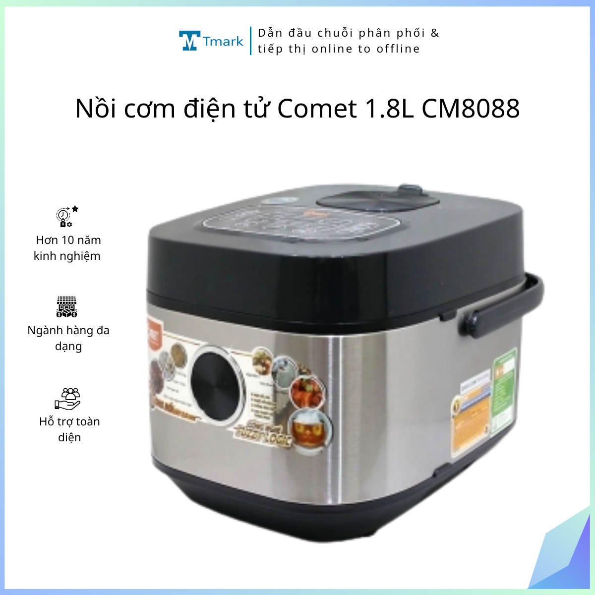 Nồi cơm điện tử Comet 1.8L CM8088 (Kiện 4 cái)