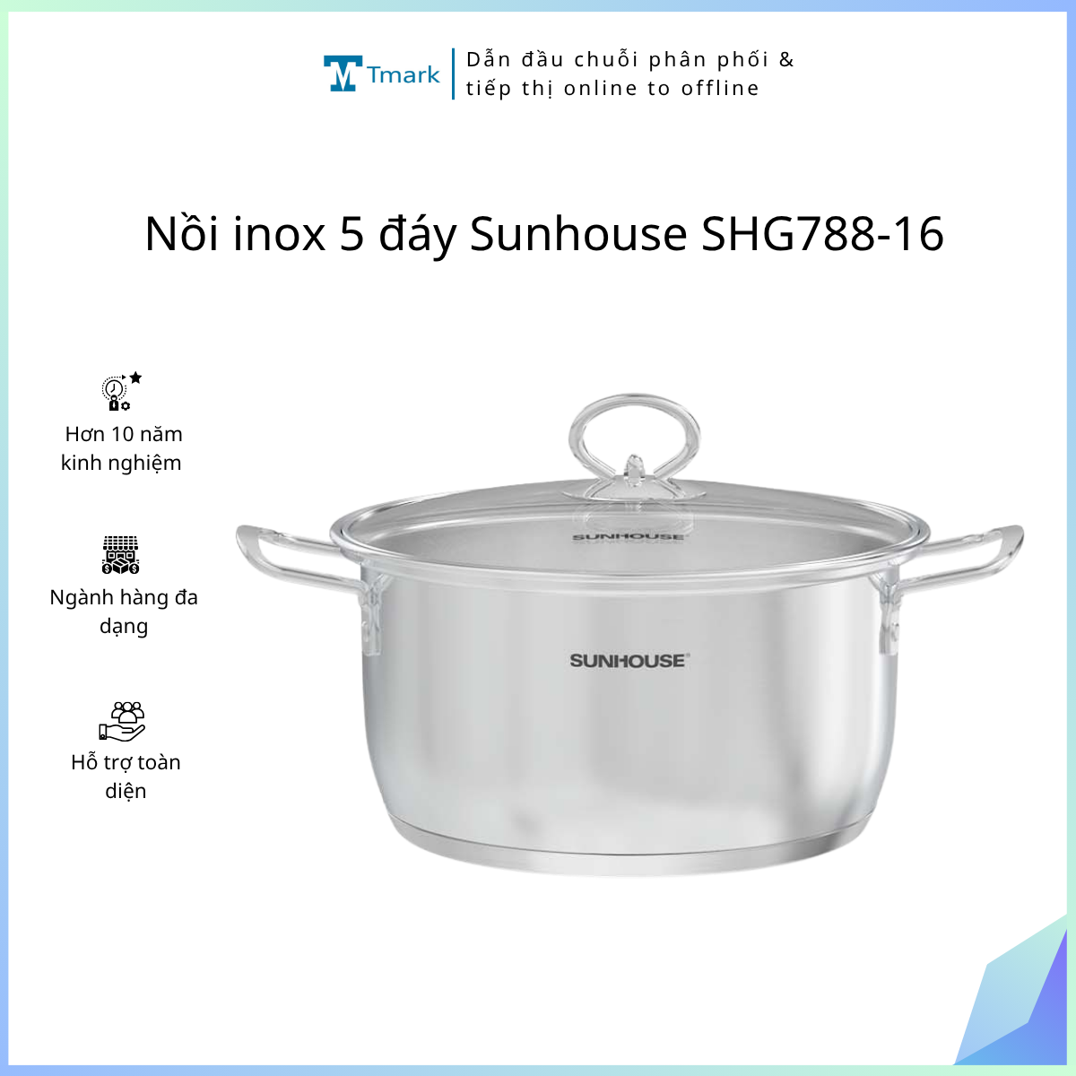 Nồi inox 5 đáy Sunhouse SHG788-16