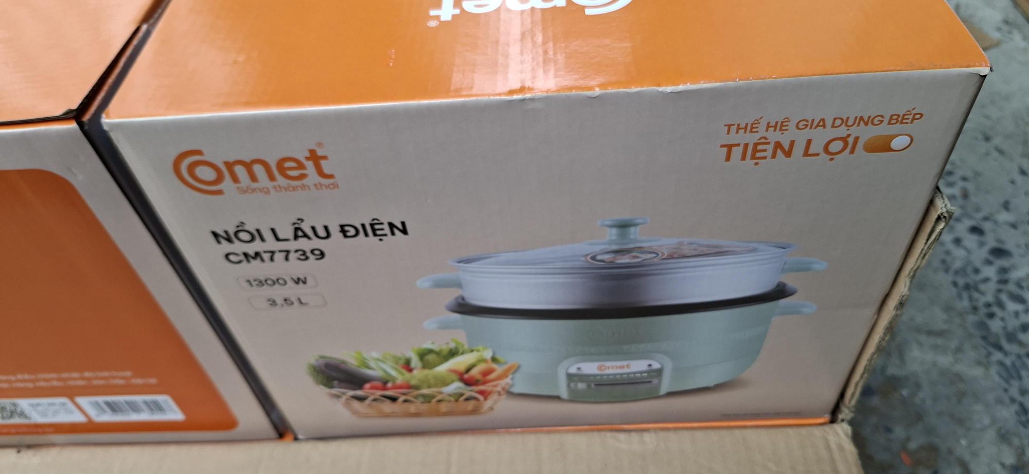 Nồi lẩu điện đa năng 2 tầng 3.5L Comet CM7739 (Kiện 6 cái) 2