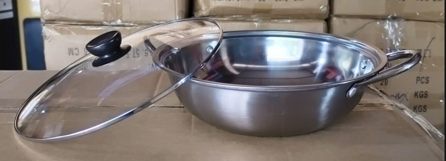 Nồi sup inox nắp thủy tinh 26cm (Kiện 180 cái) 2