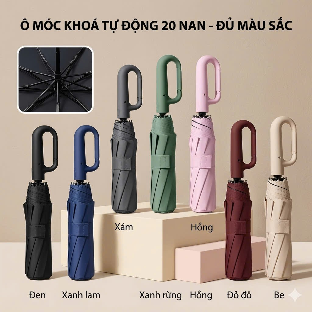 Ô móc khoá tự động 20 nan ( Kiện 60 cái) 2