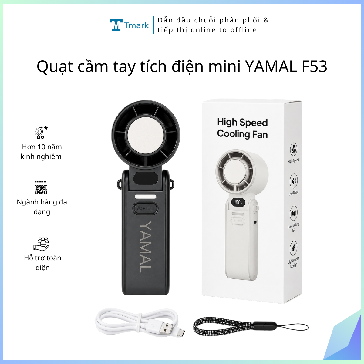 Quạt cầm tay tích điện mini YAMAL F53 (Kiện 191 cái)
