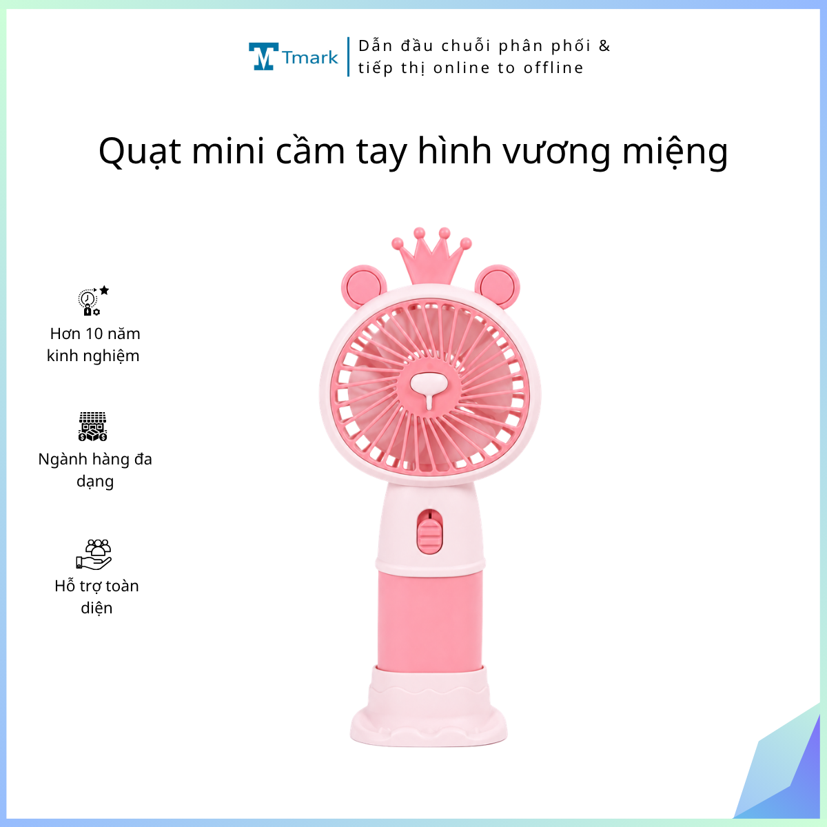 Quạt mini cầm tay hình vương miệng (Kiện 103 cái)