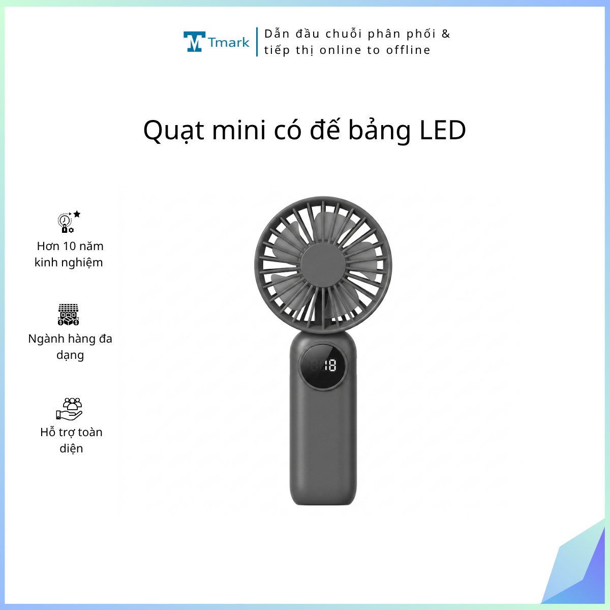 Quạt mini có đế bảng LED (Kiện 168 cái)