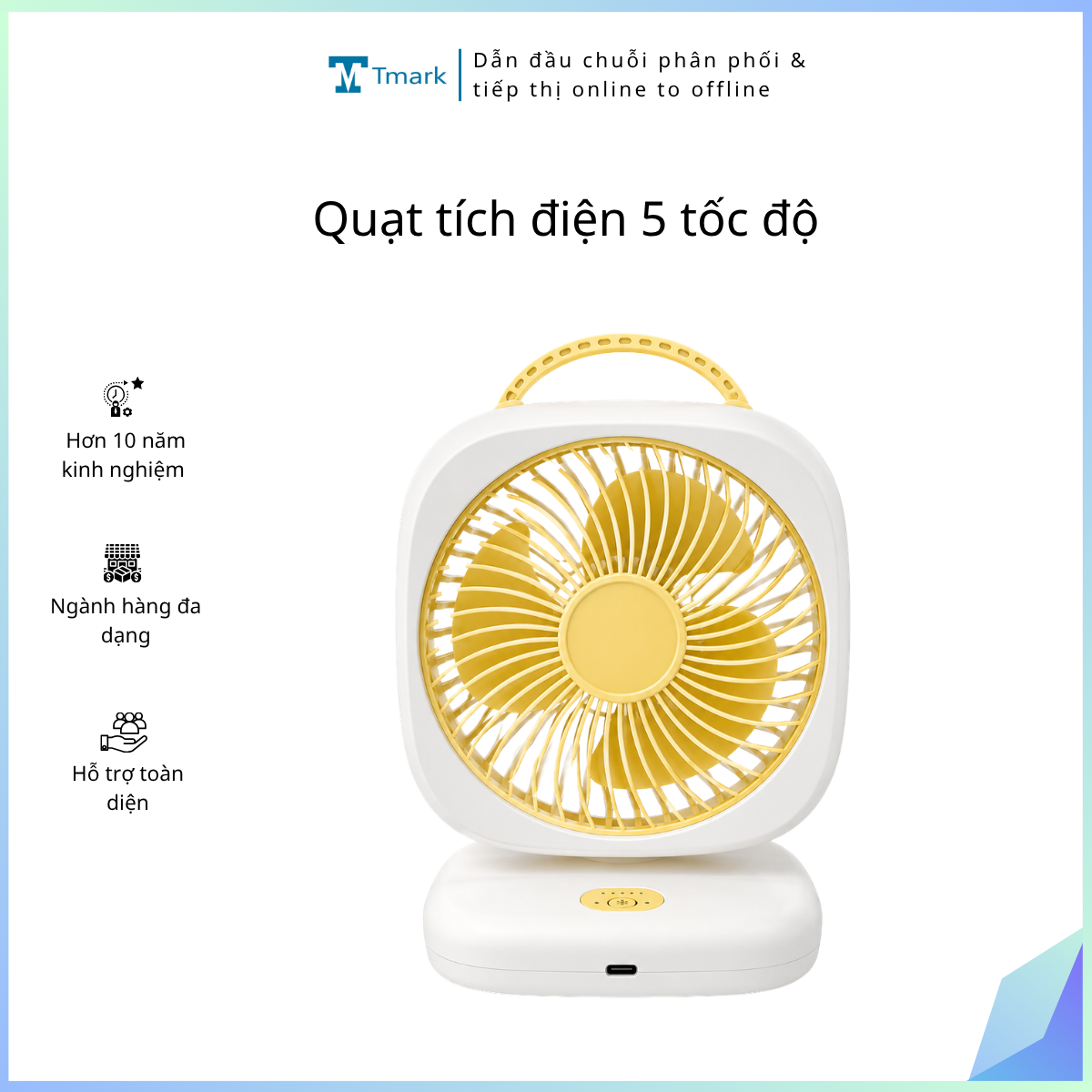 Quạt tích điện 5 tốc độ (kiên 40 cái)