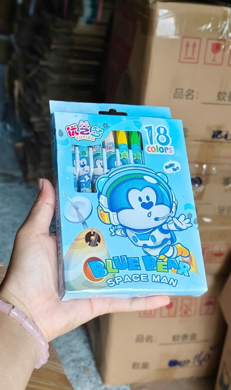 Sáp dầu 1518 dành cho trẻ em 18 màu (kiện 96 hộp) 3