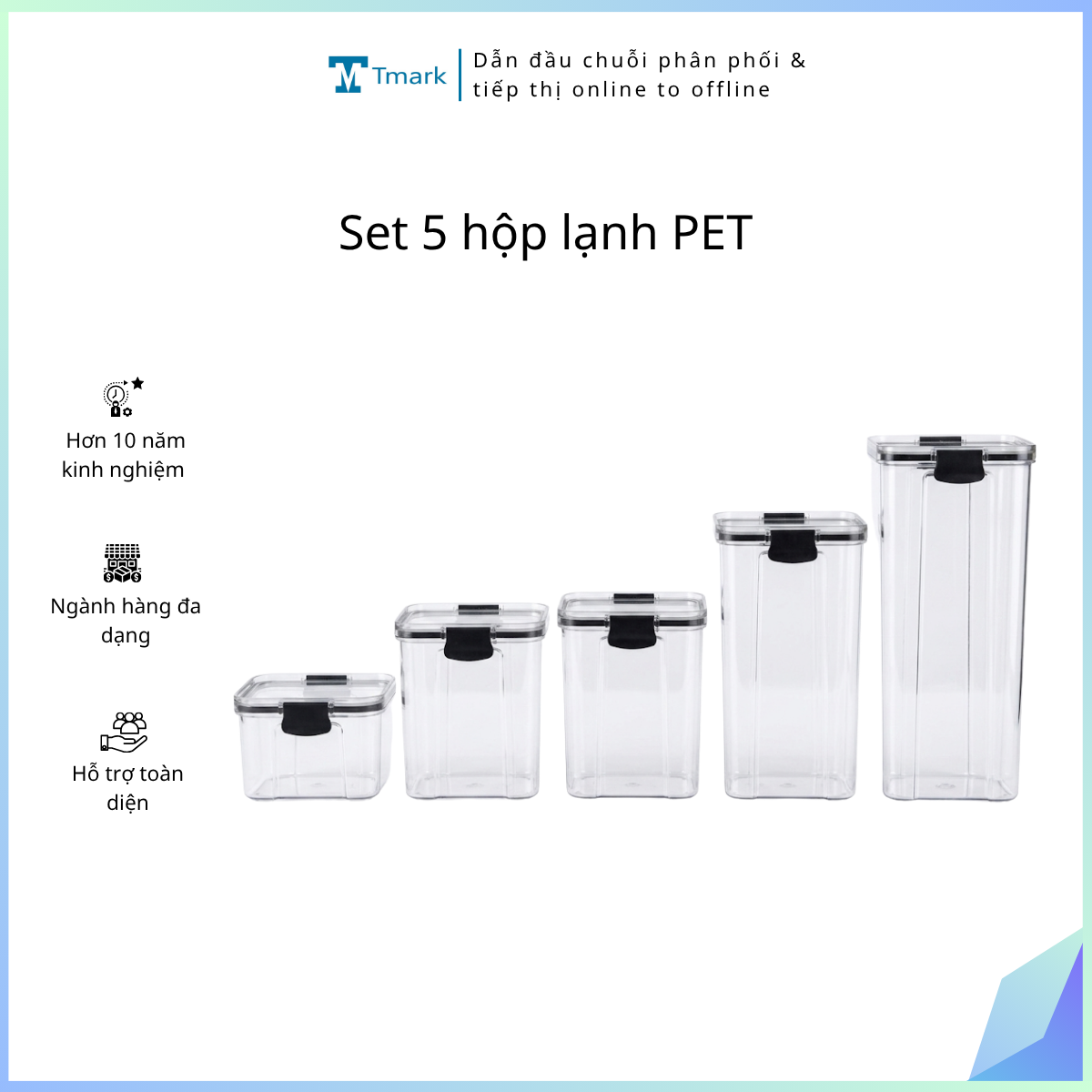 Set 5 hộp lạnh PET (Kiện 10 set)