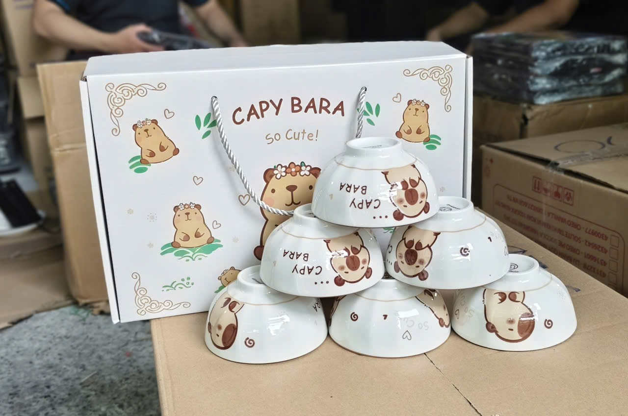 Set 6 chén capypara (Kiện 14x3 bộ) (Hàng nguyên kiện) 3