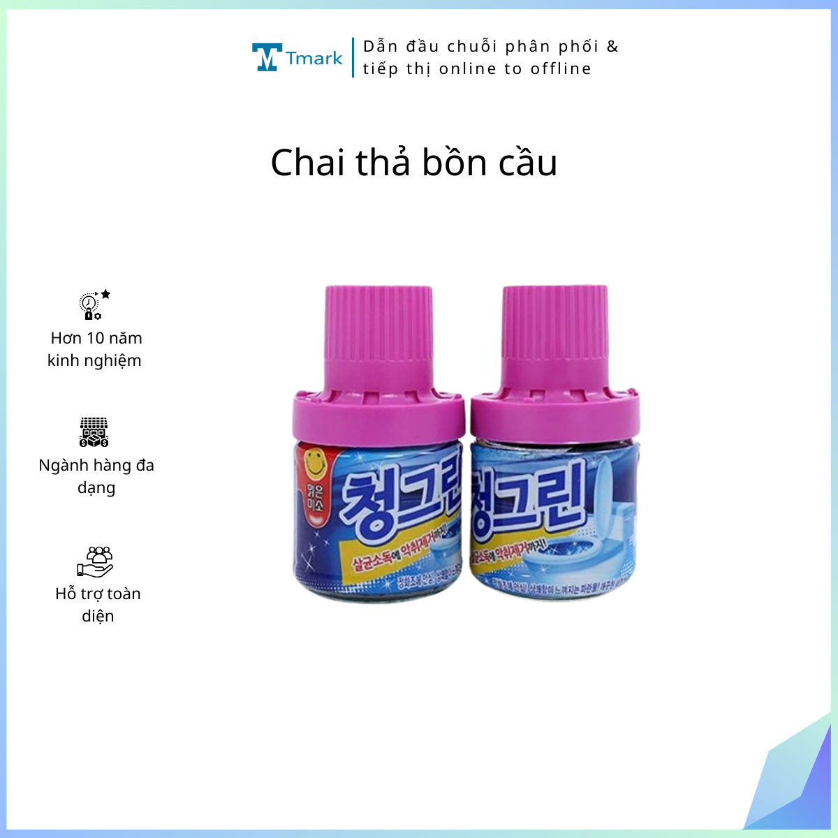 Thùng 24 chai thả bồn cầu Tmark (màu tím) (Kiện 20 thùng)