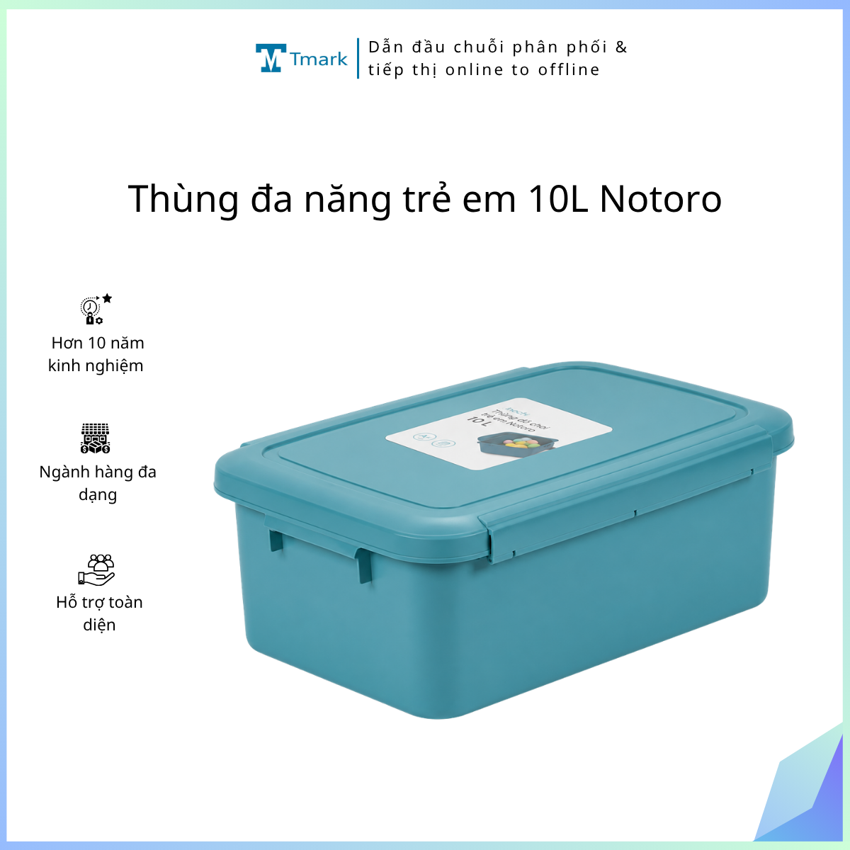 Thùng đa năng trẻ em 10L Notoro (Kiện 16 cái)