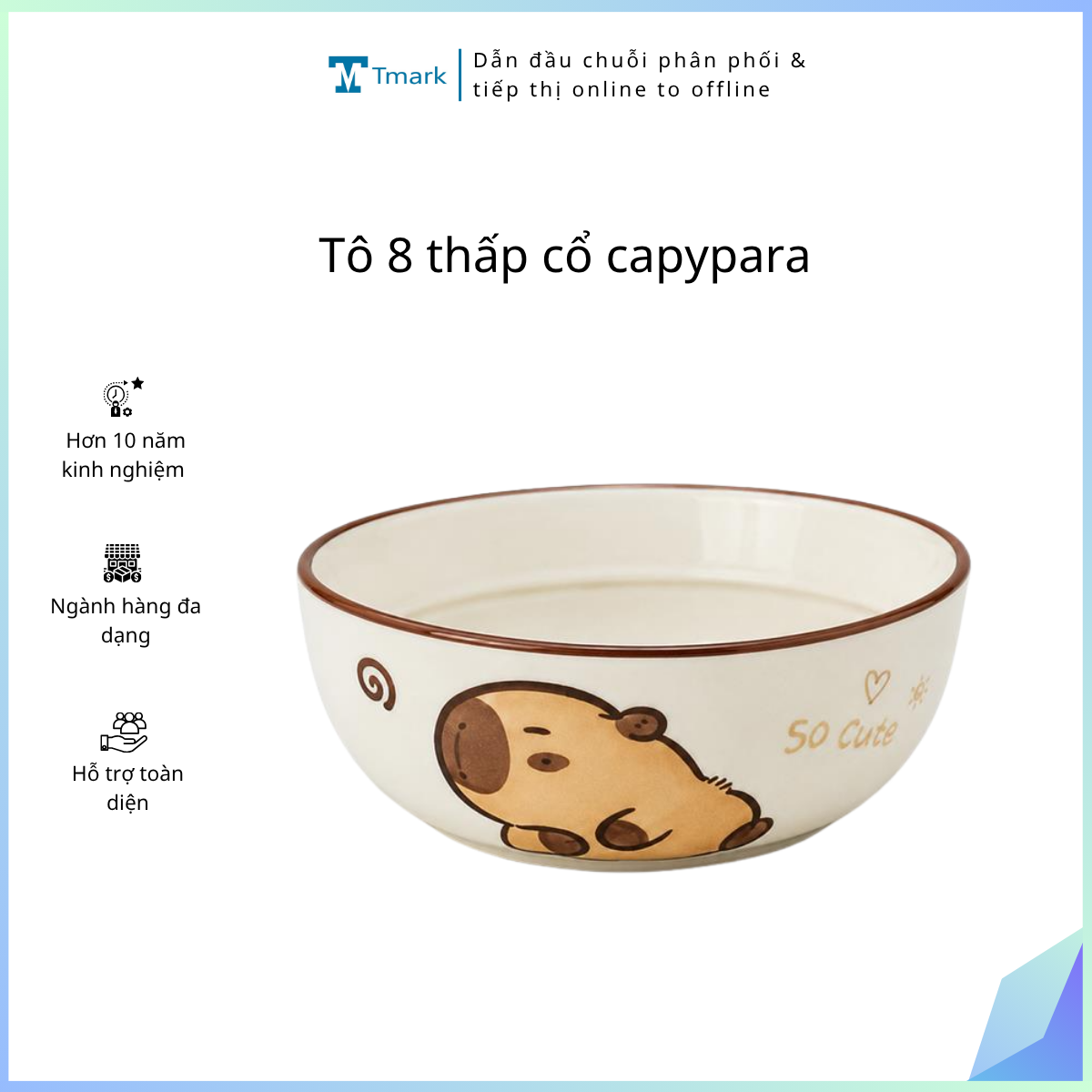 Tô 8 thấp cổ capypara (Kiện 40 cái)(Hàng nguyên kiện)