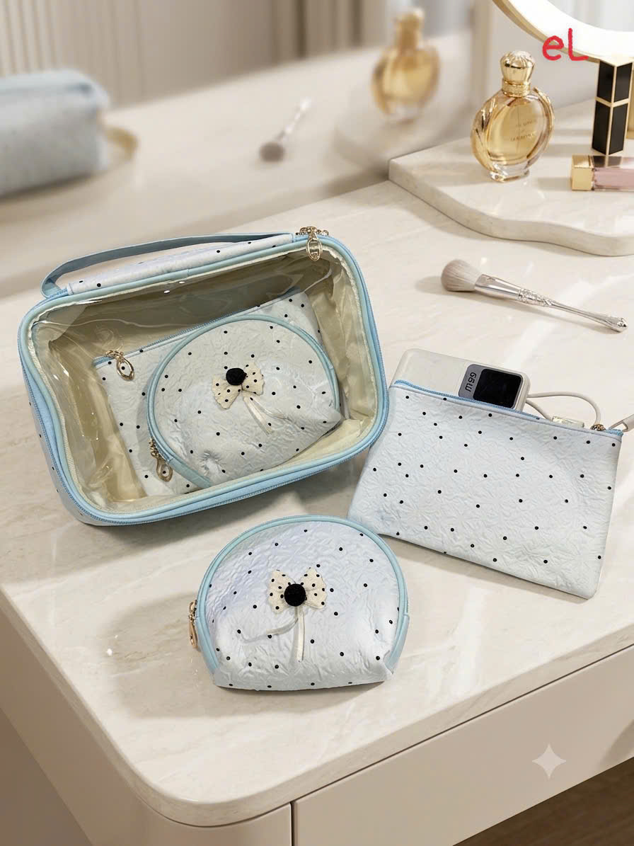 Túi đựng mỹ phẩm chấm bi (Thùng 48 cái) 5