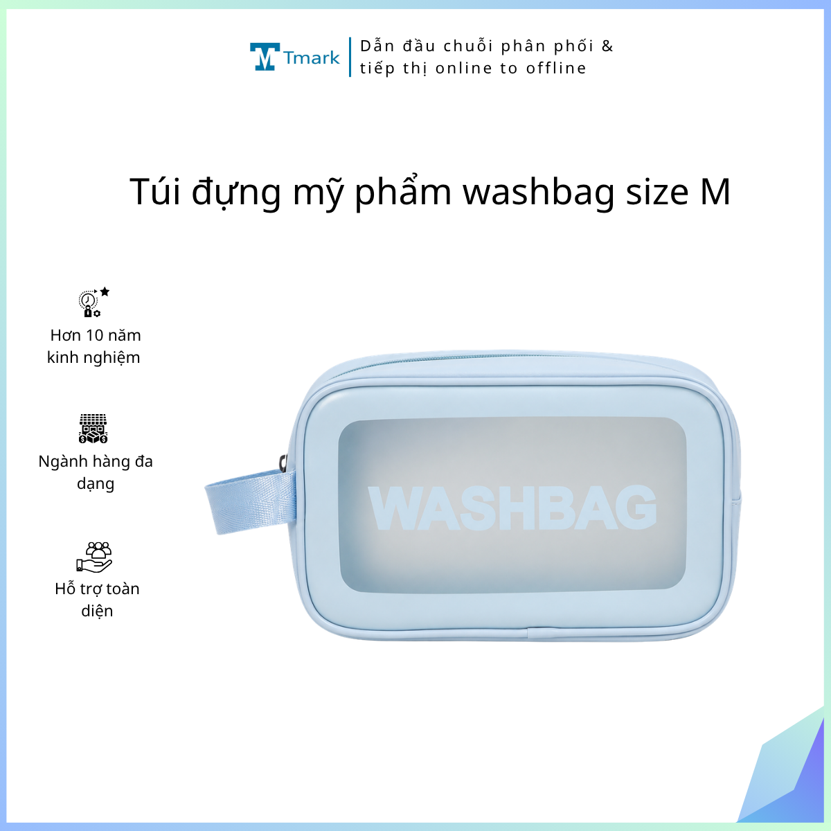 Túi đựng mỹ phẩm washbag size M (Kiện 250 cái)