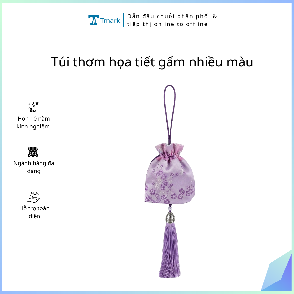 Túi thơm họa tiết gấm nhiều màu (kiện 500 cái)
