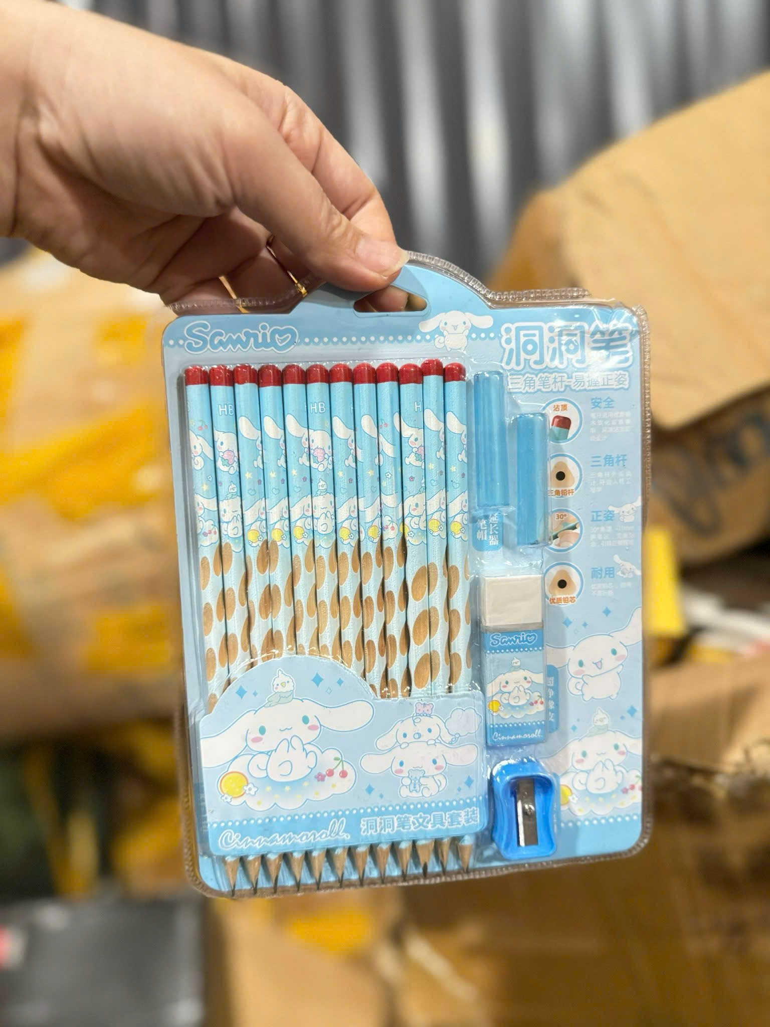 VPP - Bộ dụng cụ học tập 12 cây bút chì,gọt kèm tẩy (Kiện 240 set) 2