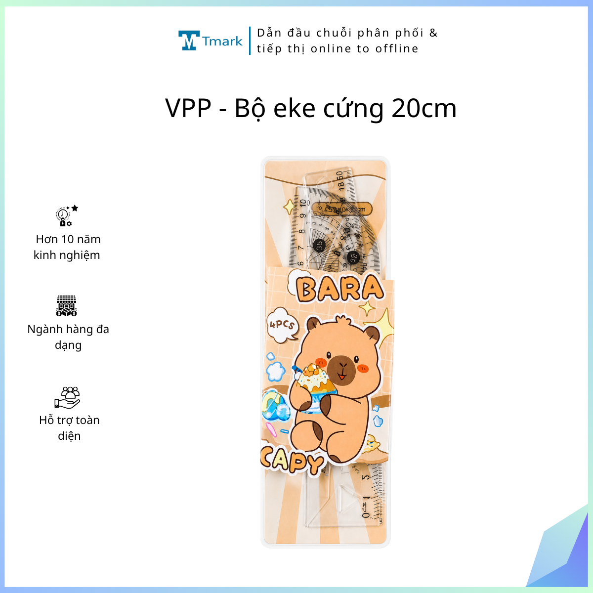 VPP - Bộ eke cứng 20cm (Kiện 640 bộ)-L50