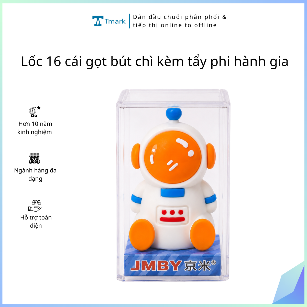 VPP - Lốc 16 cái gọt bút chì kèm tẩy phi hành gia (kiện 45 lốc)