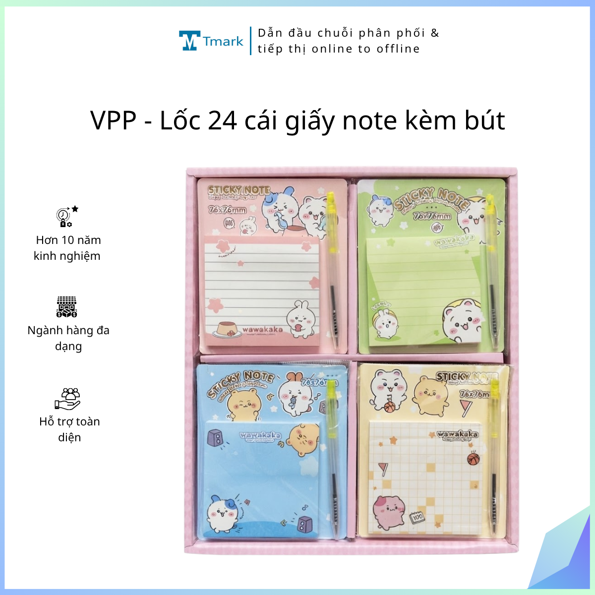 VPP - Lốc 24 cái giấy note kèm bút (kiện 576 cái)