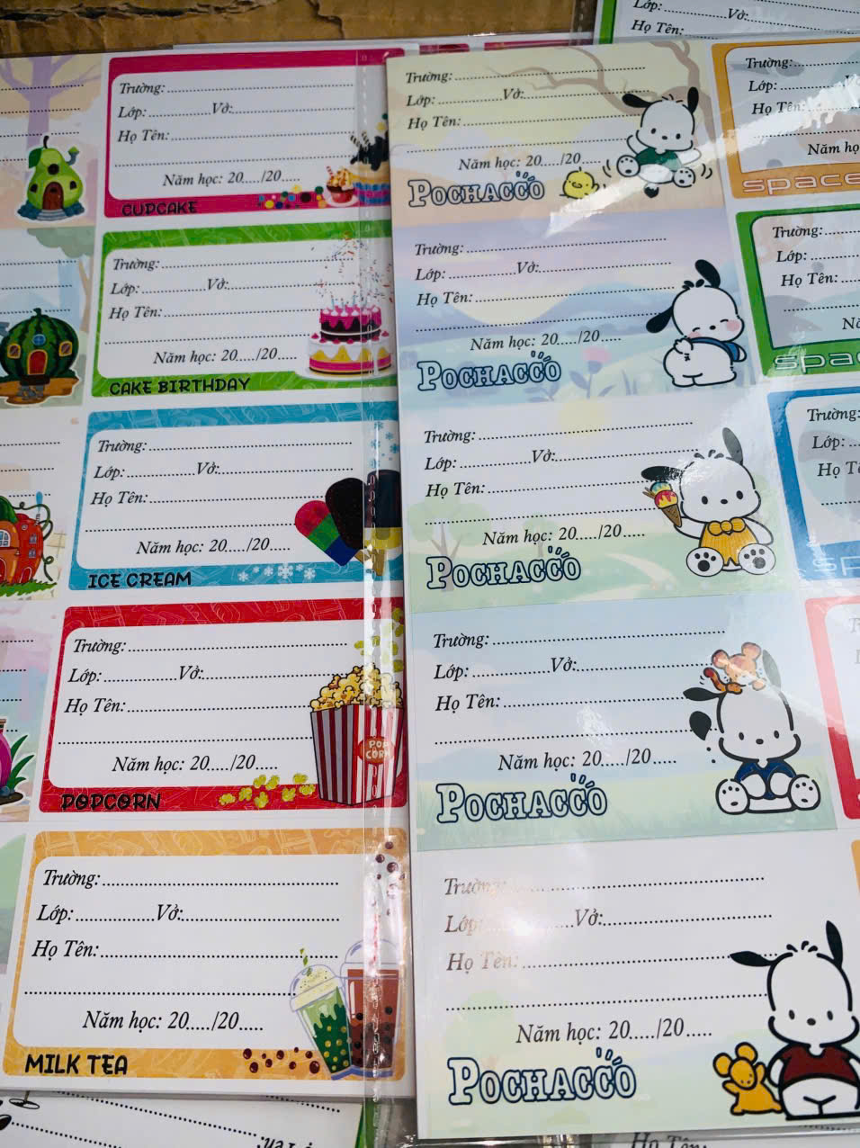 VPP - Nhãn vỡ hoạt hình (kiện 400 túi) - túi 100 cái 2