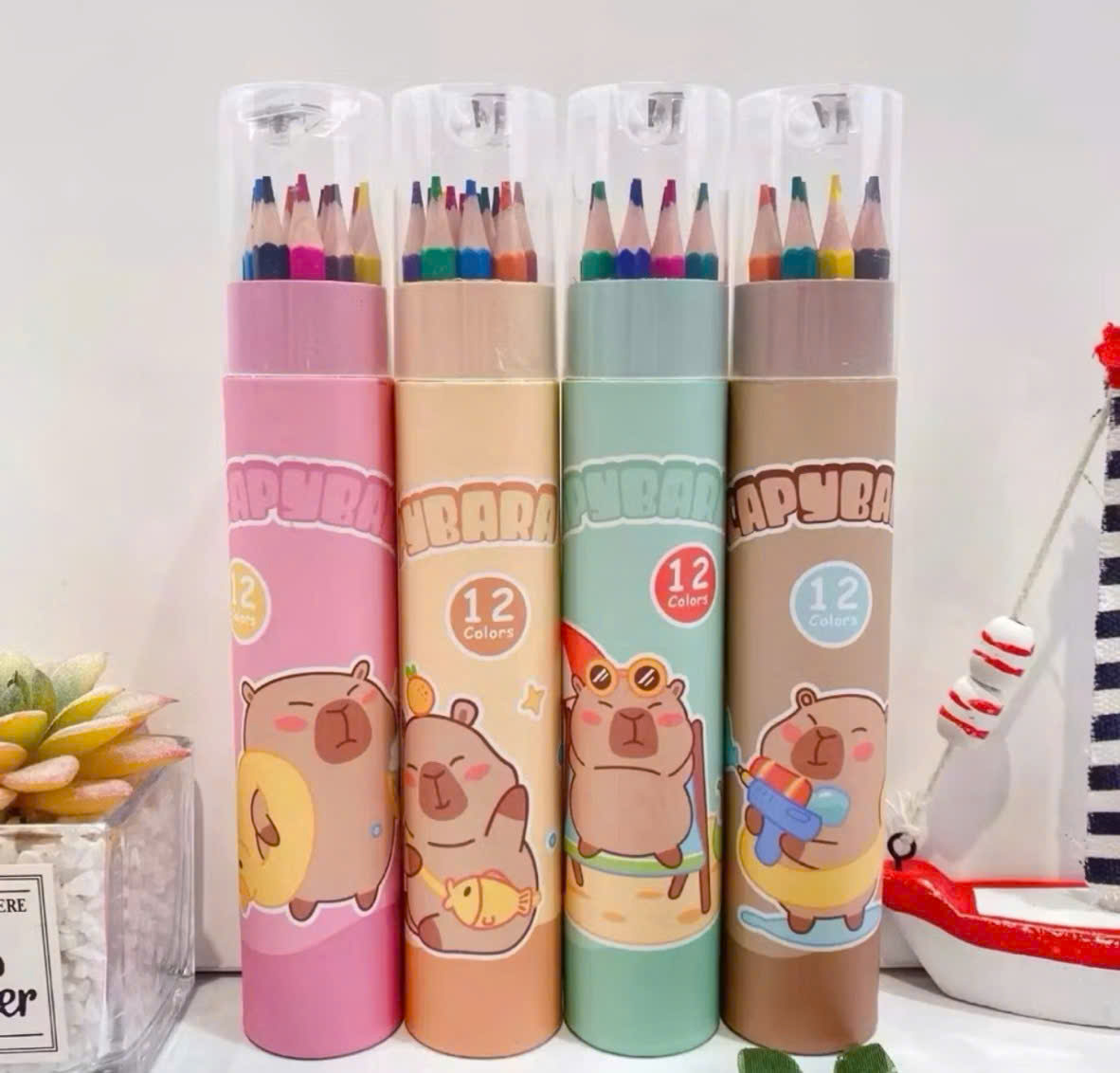 VPP - bút chì màu học sinh Capybara 18 màu (kiện 288 hộp) - hộp 18 cái 3