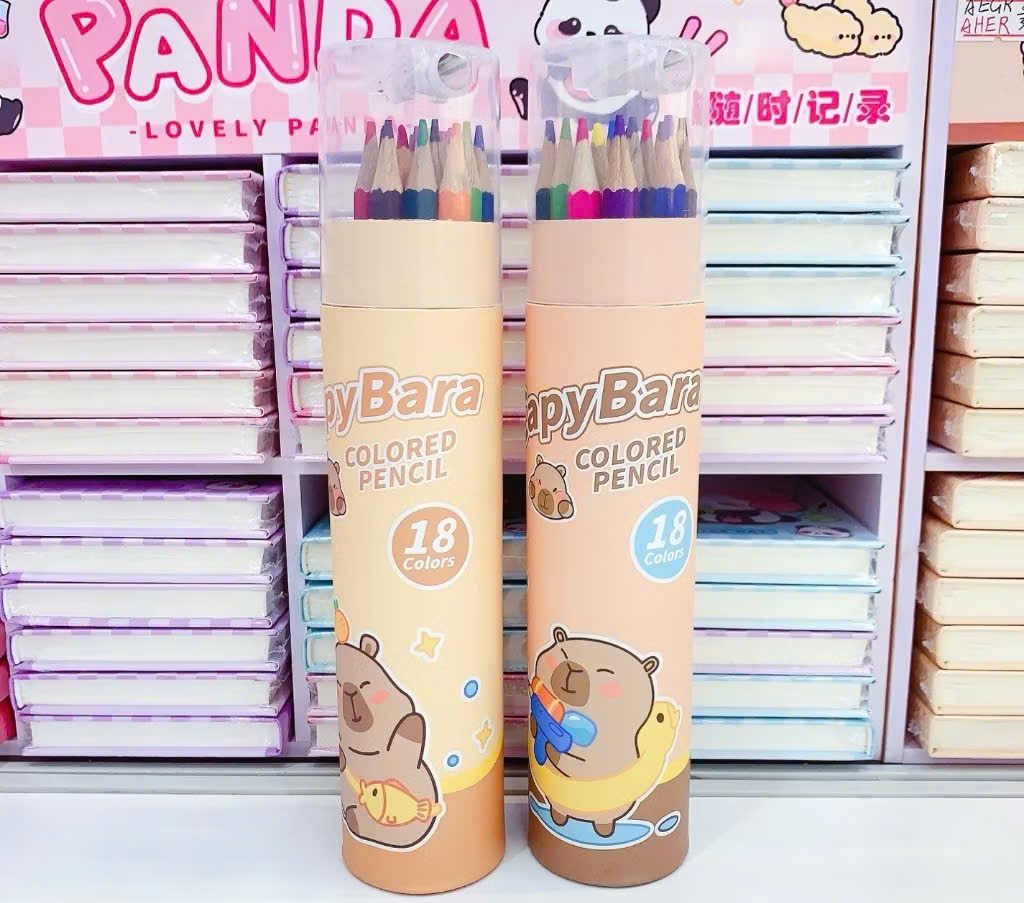 VPP - bút chì màu học sinh Capybara 18 màu (kiện 288 hộp) - hộp 18 cái 2