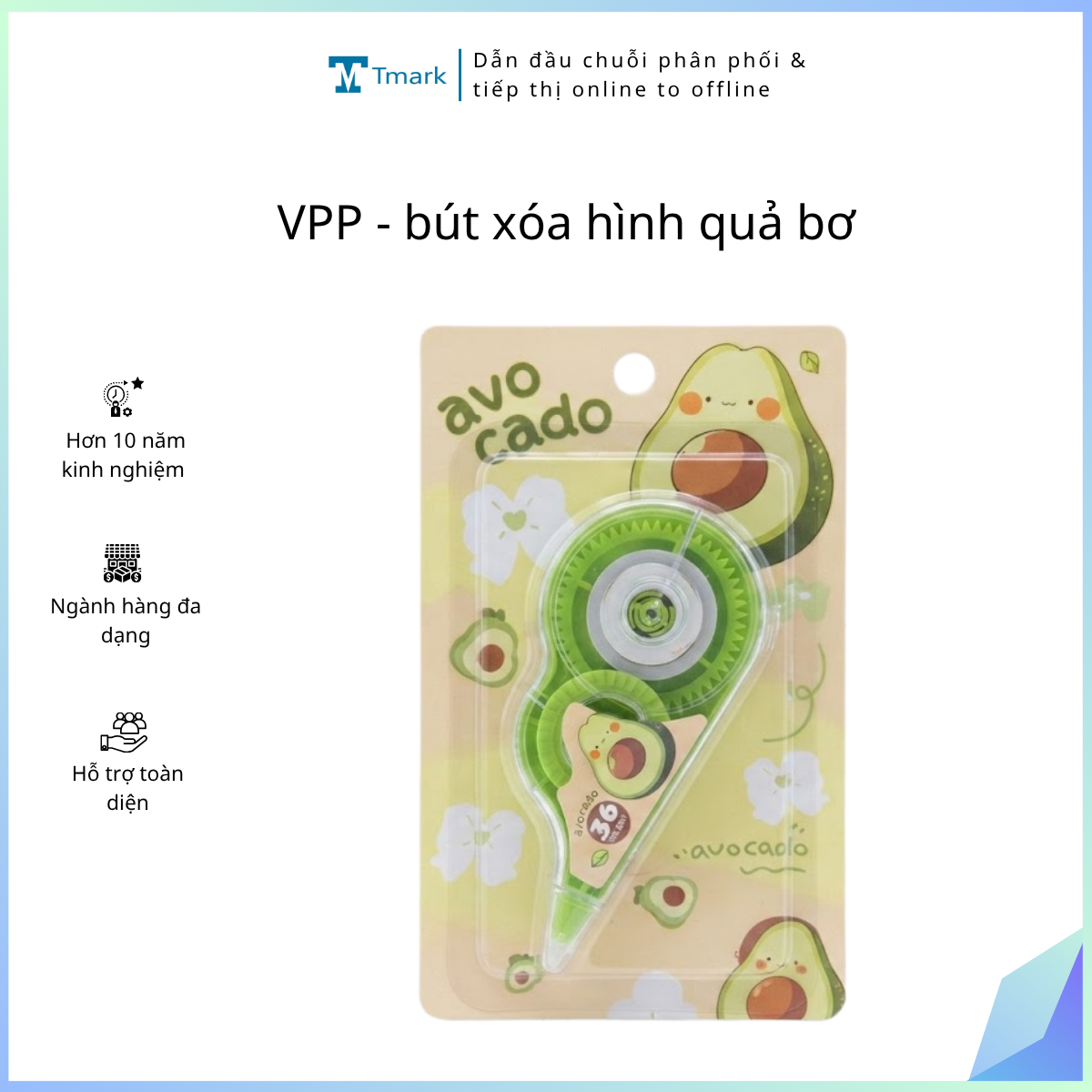 VPP - bút xóa hình quả bơ (thùng 864 cái)