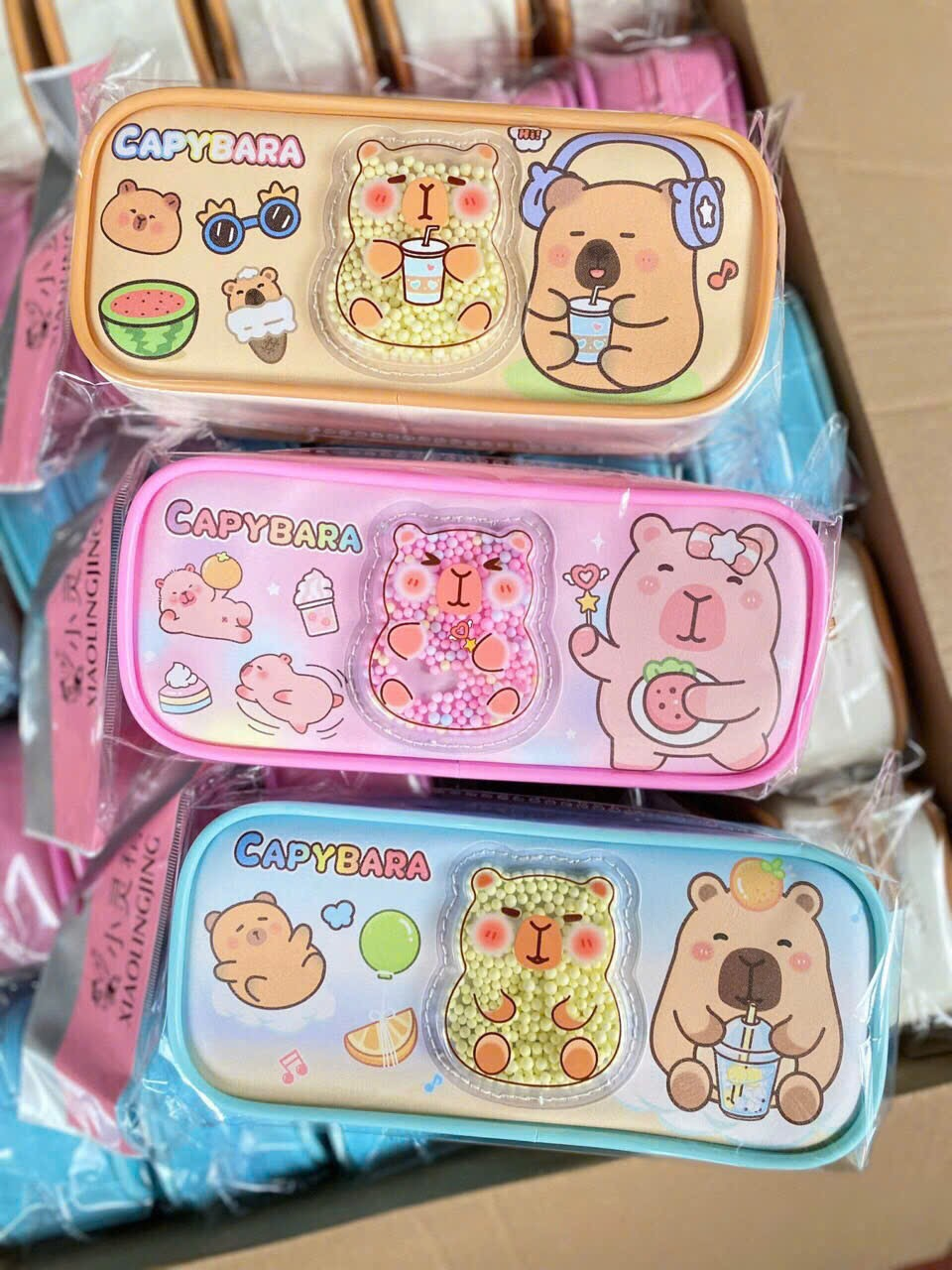 Ví da họa tiết hoạt hình capybara 1021 (Kiện 180 cái) 2