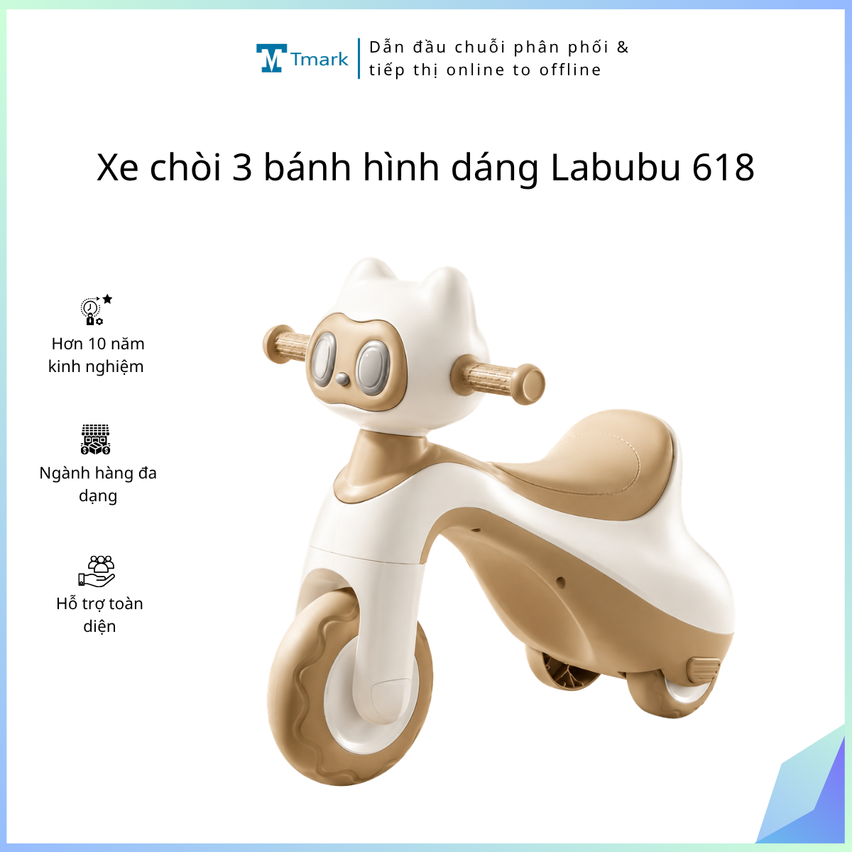 Xe chòi 3 bánh hình dáng Labubu 618 (Kiện 6 chiếc)
