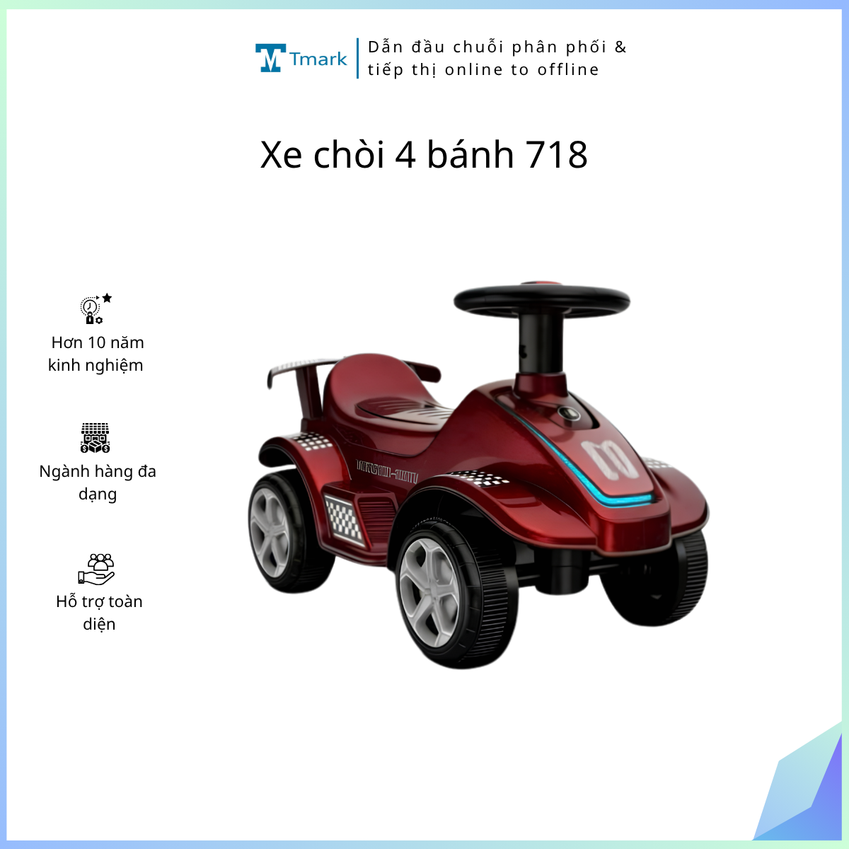 Xe chòi 4 bánh 718 (Kiện 10 cái)