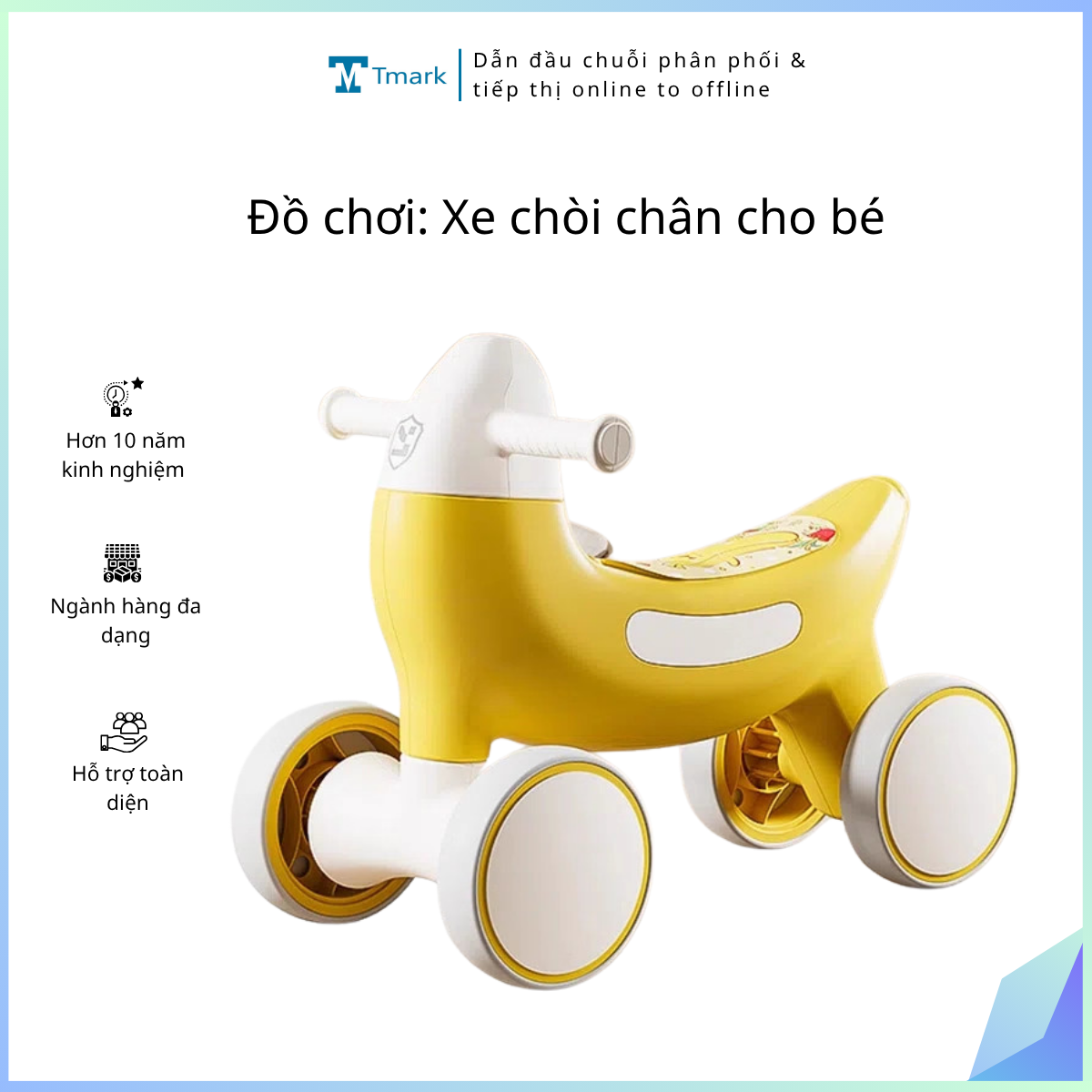 Xe chòi chân 4 bánh cho bé hình quả chuối (Kiện 10 cái)
