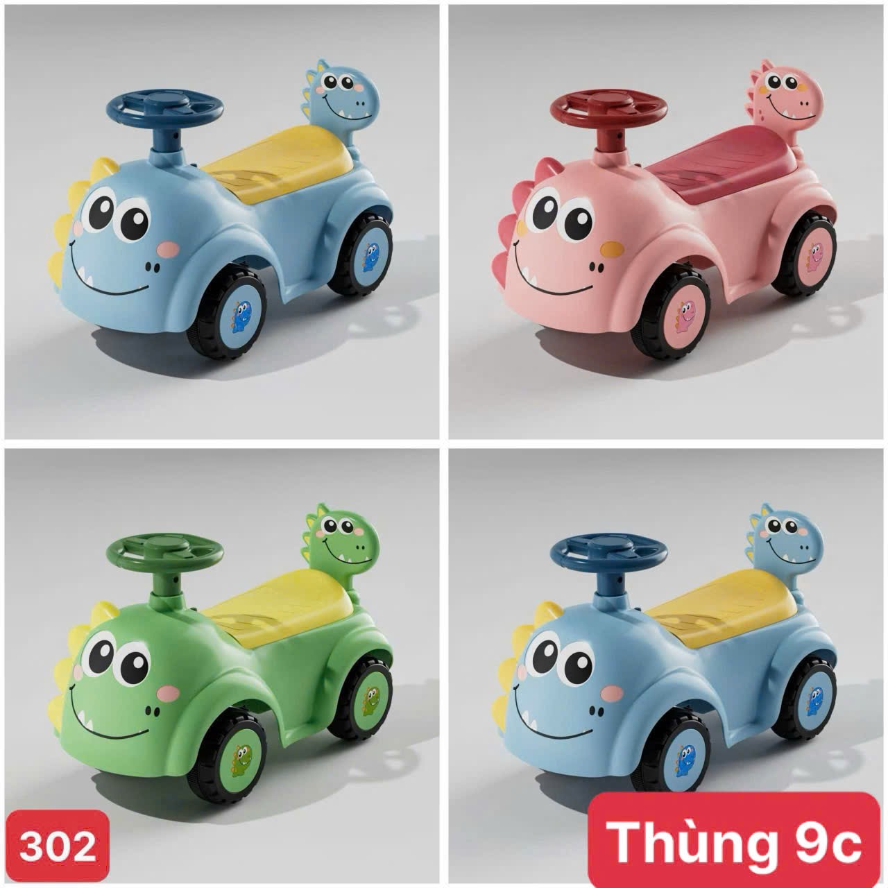 Đồ chơi: Xe chòi chân cho bé, có 4 bánh chất liệu: nhựa + sắt 2