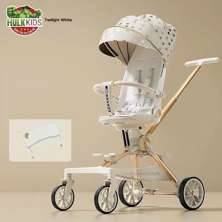 Xe đẩy gấp gọn du lịch G500 dành cho bé từ sơ sinh, gấp gọn, đảo chiều, 3 tư thế, tặng bàn ăn, có giảm xóc 2