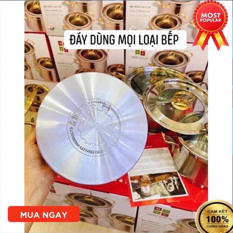 Bộ nồi inox Camel 3 món cao cấp (Kiện 6 bộ) 3